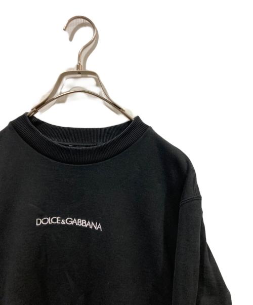 DOLCE & GABBANA（ドルチェ＆ガッバーナ）DOLCE & GABBANA (ドルチェ＆ガッバーナ) クルーネックスウェット ブラック サイズ:48の古着・服飾アイテム