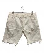 LOUIS VUITTONルイ ヴィトン）の古着「カットオフデニムショーツ」｜ホワイト