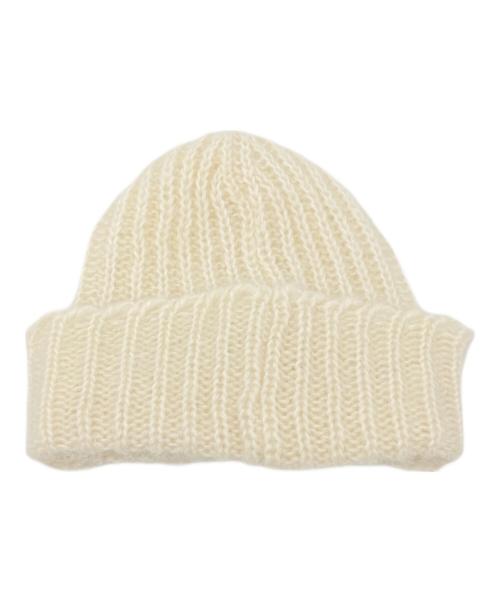 LOEWE（ロエベ）LOEWE (ロエベ) モヘアブレンドニット帽 ホワイトの古着・服飾アイテム