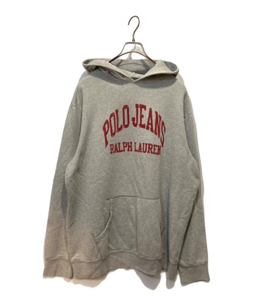 POLO JEANS CO.（ポロジーンズカンパニー）POLO JEANS CO. (ポロジーンズカンパニー) プリントパーカー グレー サイズ:XLの古着・服飾アイテム