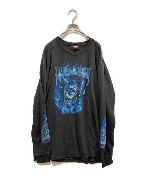 HARLEY-DAVIDSON（ハーレーダビッドソン）HARLEY-DAVIDSON (ハーレーダビッドソン) ロングスリーブTシャツ ブラック サイズ:XLの古着・服飾アイテム