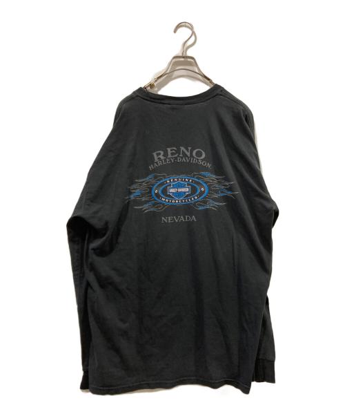 HARLEY-DAVIDSON（ハーレーダビッドソン）HARLEY-DAVIDSON (ハーレーダビッドソン) ロングスリーブTシャツ ブラック サイズ:XLの古着・服飾アイテム