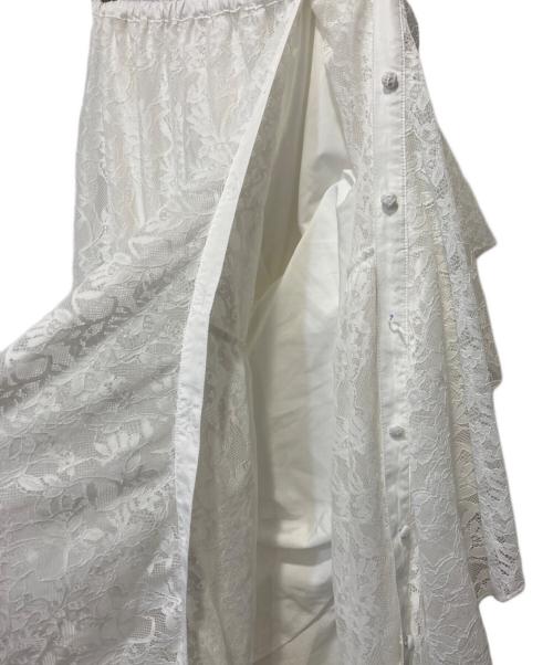 willfully（ウィルフリー）willfully (ウィルフリー) lace slit ruffle frill tiered skirt ホワイト サイズ:FREEの古着・服飾アイテム