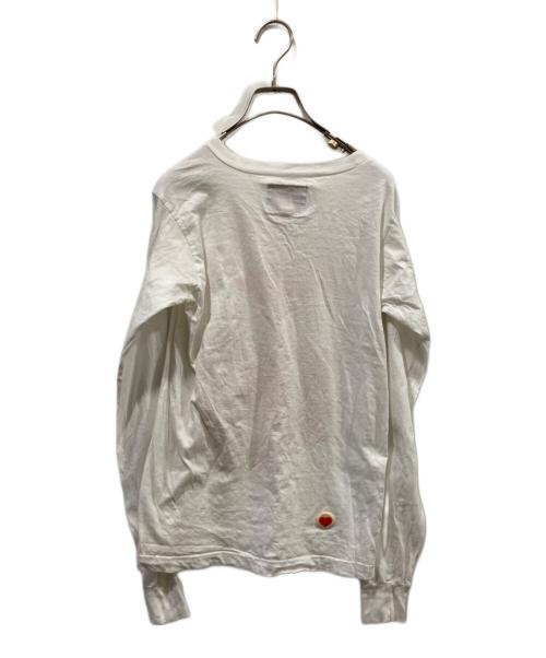 W.&L.T（ウォルト）W.&L.T (ウォルト) プリントカットソー ホワイト×レッド サイズ:Mの古着・服飾アイテム