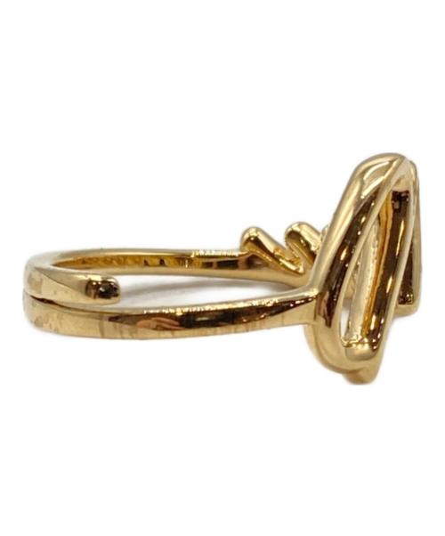 MIU MIU（ミュウミュウ）MIU MIU (ミュウミュウ) ロゴリング ゴールド サイズ:表記無し（調整可）の古着・服飾アイテム