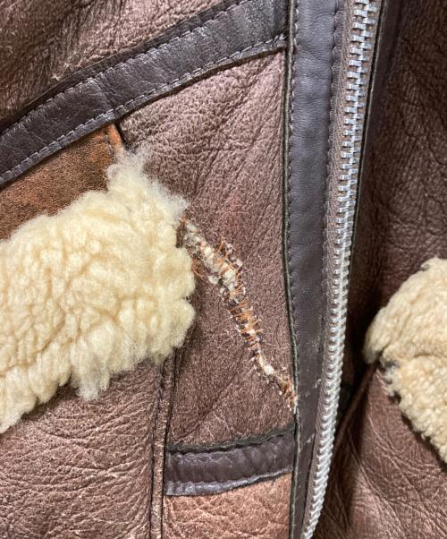 USED（ユーズド）USED (ユーズド) ムートンジャケット ブラウン サイズ:表記無しの古着・服飾アイテム