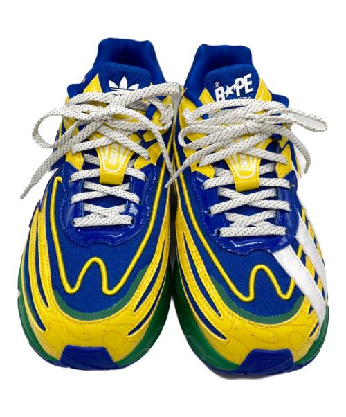 adidas（アディダス）adidas (アディダス) BAPE BY A BATHING APE (ベイプバイアベイシングエイプ) コラボスニーカー ブルー×イエロー サイズ:270の古着・服飾アイテム