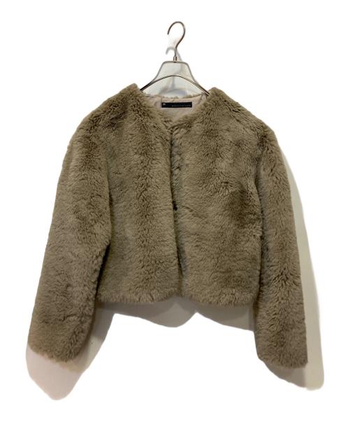 martinique（マルティニーク）martinique (マルティニーク) フェイクファージャケット ベージュ サイズ:表記無しの古着・服飾アイテム