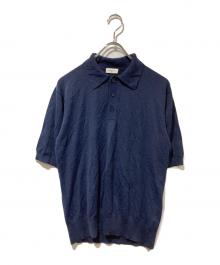 DRIES VAN NOTEN（ドリスヴァンノッテン）の古着「ニットポロシャツ」｜ネイビー