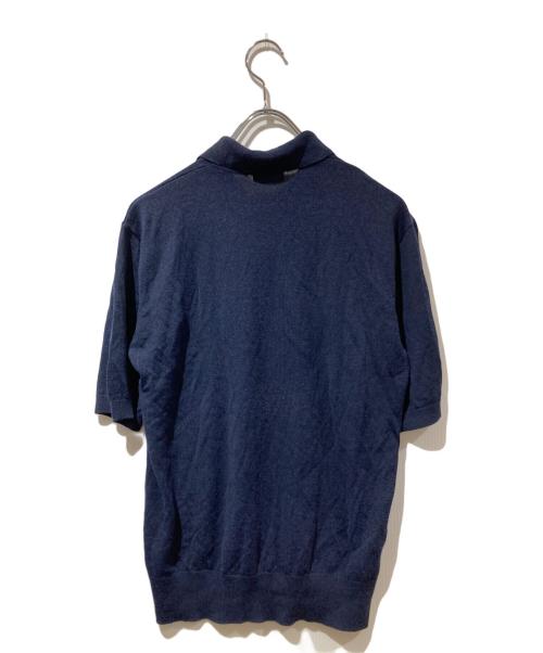 DRIES VAN NOTEN（ドリスヴァンノッテン）DRIES VAN NOTEN (ドリスヴァンノッテン) ニットポロシャツ ネイビー サイズ:表記無しの古着・服飾アイテム