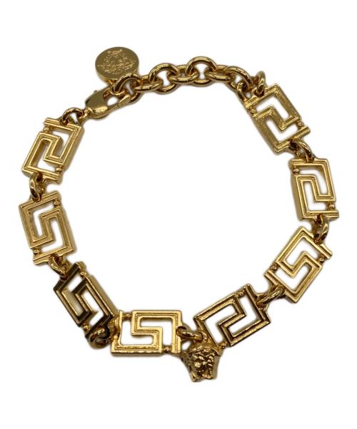 VERSACE（ヴェルサーチェ）VERSACE (ヴェルサーチェ) グレカブレスレット ゴールドの古着・服飾アイテム