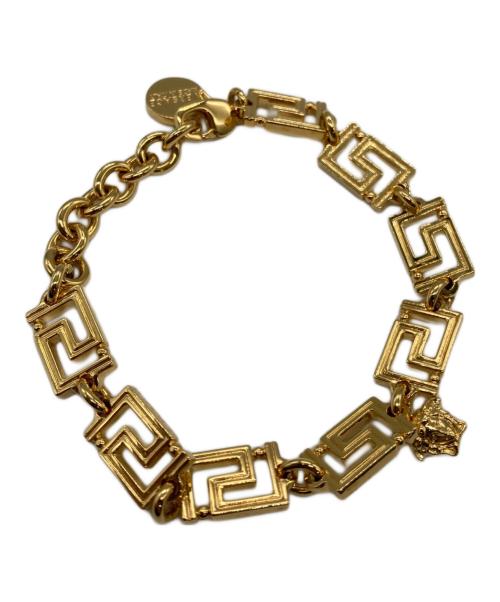 VERSACE（ヴェルサーチェ）VERSACE (ヴェルサーチェ) グレカブレスレット ゴールドの古着・服飾アイテム