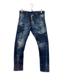 DSQUARED2（ディースクエアード）の古着「Dark Reveal Wash Sexy Twist Jeans」｜インディゴ