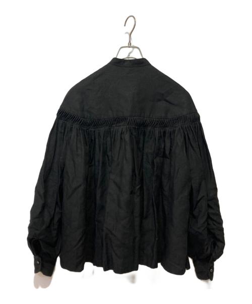 SCYE（サイ）SCYE (サイ) リネン ピンタックブラウス ブラック サイズ:38の古着・服飾アイテム