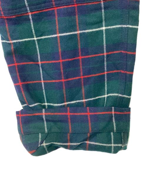 POLO RALPH LAUREN（ポロ・ラルフローレン）POLO RALPH LAUREN (ポロ・ラルフローレン) チェックパラシュートカーゴパンツ グリーン×ネイビー サイズ:W34の古着・服飾アイテム