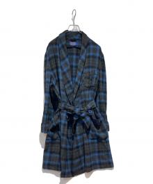 PENDLETON（ペンドルトン）の古着「40’s チェックガウンコート」｜ブルー×グレー