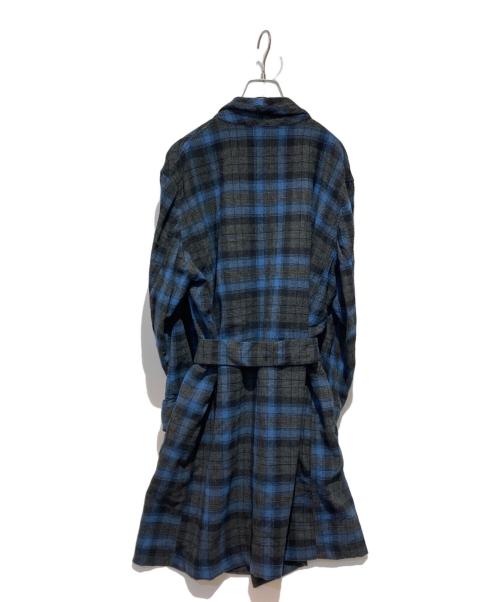 PENDLETON（ペンドルトン）PENDLETON (ペンドルトン) 40’s チェックガウンコート ブルー×グレー サイズ:Ｌの古着・服飾アイテム