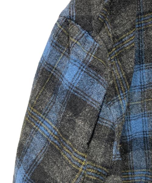 PENDLETON（ペンドルトン）PENDLETON (ペンドルトン) 40’s チェックガウンコート ブルー×グレー サイズ:Ｌの古着・服飾アイテム