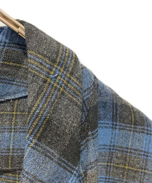 PENDLETON（ペンドルトン）PENDLETON (ペンドルトン) 40’s チェックガウンコート ブルー×グレー サイズ:Ｌの古着・服飾アイテム