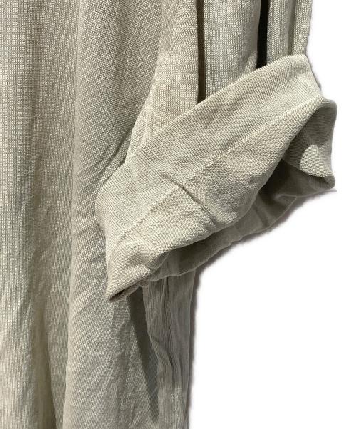 HERMES（エルメス）HERMES (エルメス) シルクジップポロシャツ ベージュ サイズ:Ｌの古着・服飾アイテム