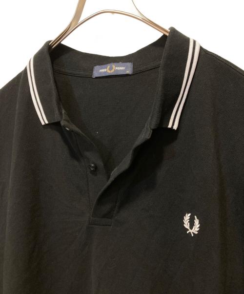 FRED PERRY（フレッドペリー）FRED PERRY (フレッドペリー) ロングスリーブポロシャツ ブラック サイズ:XLの古着・服飾アイテム