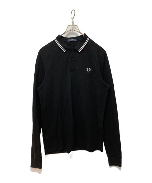 FRED PERRY（フレッドペリー）FRED PERRY (フレッドペリー) ロングスリーブポロシャツ ブラック サイズ:XLの古着・服飾アイテム