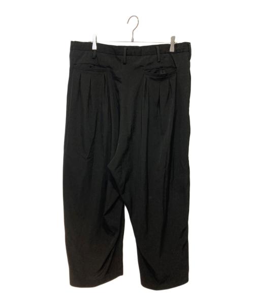 Yohji Yamamoto pour homme（ヨウジヤマモト プールオム）Yohji Yamamoto pour homme (ヨウジヤマモト プールオム) TA TUXEDO 12 TUCKS PANTS ブラック サイズ:2の古着・服飾アイテム