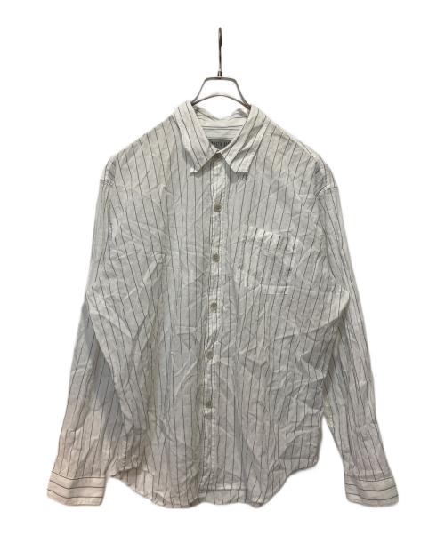 EMPORIO ARMANI（エンポリオアルマーニ）EMPORIO ARMANI (エンポリオアルマーニ) OUR LEGACY (アワーレガシー) GARIBALDI SHIRT Pepe Nero Stripe ホワイト サイズ:50の古着・服飾アイテム