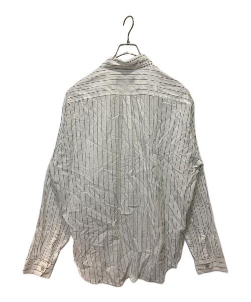 EMPORIO ARMANI（エンポリオアルマーニ）EMPORIO ARMANI (エンポリオアルマーニ) OUR LEGACY (アワーレガシー) GARIBALDI SHIRT Pepe Nero Stripe ホワイト サイズ:50の古着・服飾アイテム