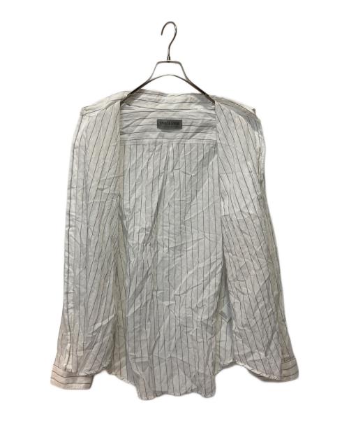 EMPORIO ARMANI（エンポリオアルマーニ）EMPORIO ARMANI (エンポリオアルマーニ) OUR LEGACY (アワーレガシー) GARIBALDI SHIRT Pepe Nero Stripe ホワイト サイズ:50の古着・服飾アイテム