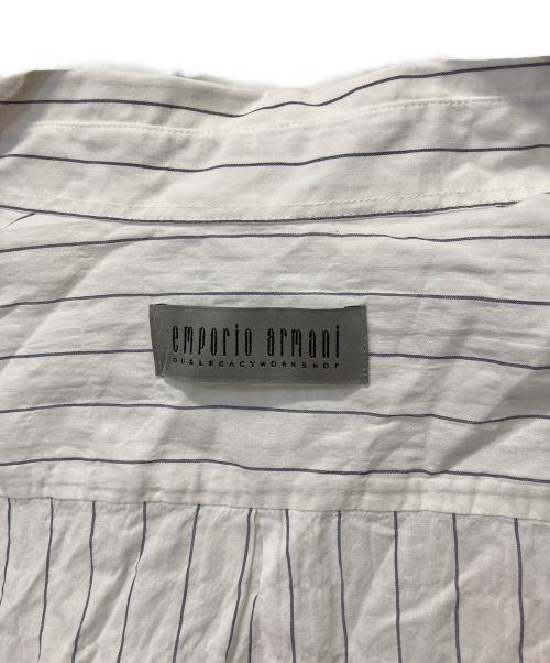 EMPORIO ARMANI（エンポリオアルマーニ）EMPORIO ARMANI (エンポリオアルマーニ) OUR LEGACY (アワーレガシー) GARIBALDI SHIRT Pepe Nero Stripe ホワイト サイズ:50の古着・服飾アイテム