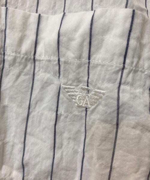 EMPORIO ARMANI（エンポリオアルマーニ）EMPORIO ARMANI (エンポリオアルマーニ) OUR LEGACY (アワーレガシー) GARIBALDI SHIRT Pepe Nero Stripe ホワイト サイズ:50の古着・服飾アイテム