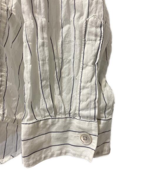 EMPORIO ARMANI（エンポリオアルマーニ）EMPORIO ARMANI (エンポリオアルマーニ) OUR LEGACY (アワーレガシー) GARIBALDI SHIRT Pepe Nero Stripe ホワイト サイズ:50の古着・服飾アイテム