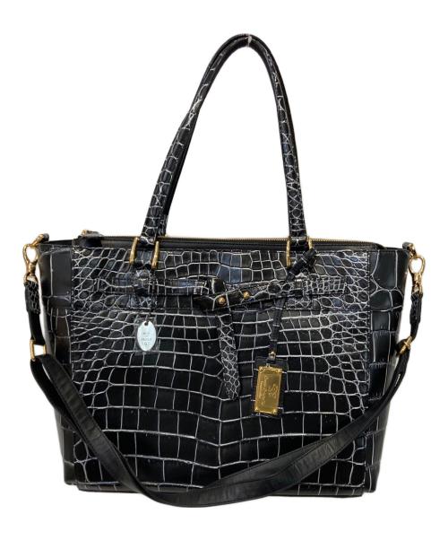 cocco cristallo（コッコクリスターロ）cocco cristallo (コッコクリスターロ) 2WAYハンドバッグ ブラックの古着・服飾アイテム