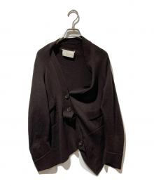Maison Margiela（メゾンマルジェラ）の古着「AW06 Asymetric Knit Cardigan」｜ブラウン