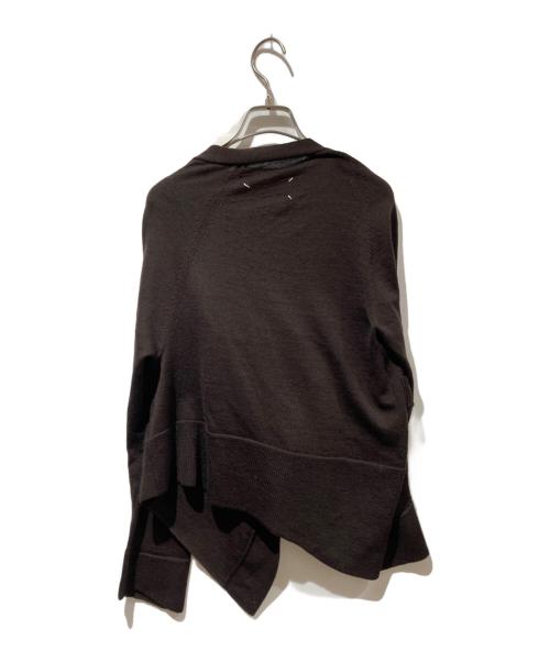 Maison Margiela（メゾンマルジェラ）Maison Margiela (メゾンマルジェラ) AW06 Asymetric Knit Cardigan ブラウン サイズ:Sの古着・服飾アイテム