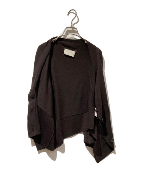 Maison Margiela（メゾンマルジェラ）Maison Margiela (メゾンマルジェラ) AW06 Asymetric Knit Cardigan ブラウン サイズ:Sの古着・服飾アイテム
