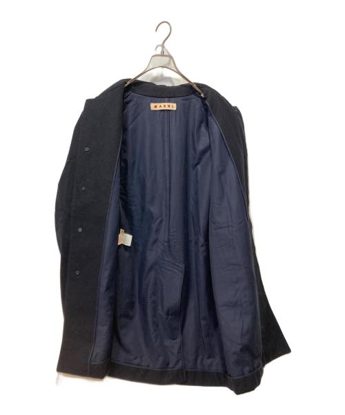 MARNI（マルニ）MARNI (マルニ) ウールステンカラーコート ネイビー サイズ:48の古着・服飾アイテム