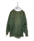 Championチャンピオン）の古着「90's リバースウィーブスウェット」｜グリーン