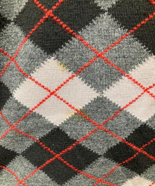 JOHN SMEDLEY（ジョンスメドレー）JOHN SMEDLEY (ジョンスメドレー) アーガイルニット グレー×ブラック サイズ:Sの古着・服飾アイテム