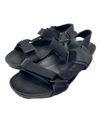 中古・古着通販】PRADA (プラダ) スポーツサンダル ブラック サイズ:7