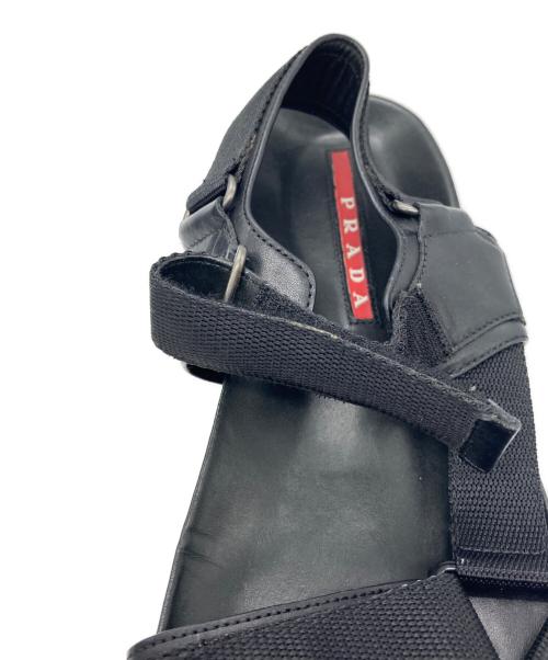 PRADA（プラダ）PRADA (プラダ) スポーツサンダル ブラック サイズ:7 1/2の古着・服飾アイテム