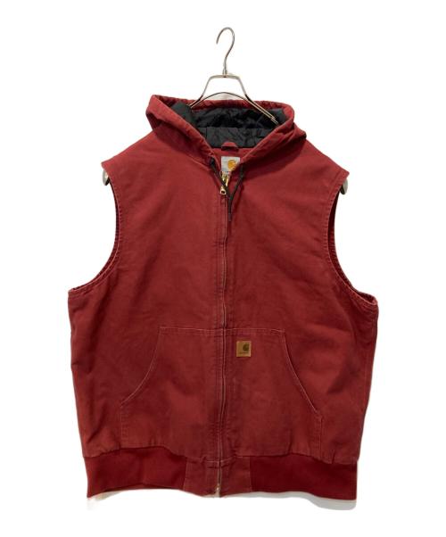 CarHartt（カーハート）CarHartt (カーハート) フーデットベスト レッド サイズ:2XLの古着・服飾アイテム