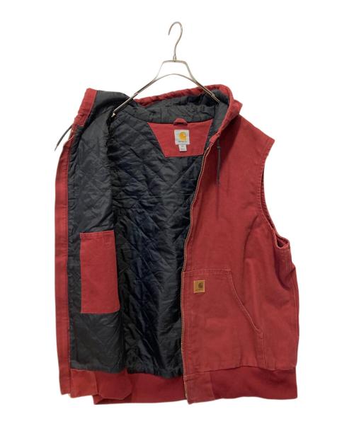 CarHartt（カーハート）CarHartt (カーハート) フーデットベスト レッド サイズ:2XLの古着・服飾アイテム