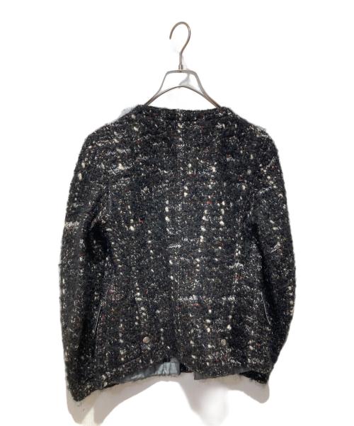 JUNYA WATANABE COMME des GARCONS（(ジュンヤワタナベ コムデギャルソン）JUNYA WATANABE COMME des GARCONS ((ジュンヤワタナベ コムデギャルソン) ノーカラーツイードジャケット ブラック サイズ:Sの古着・服飾アイテム