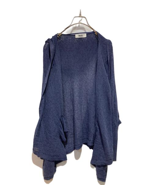 DIESEL（ディーゼル）DIESEL (ディーゼル) フーデッドカーディガン インディゴ サイズ:Freeの古着・服飾アイテム