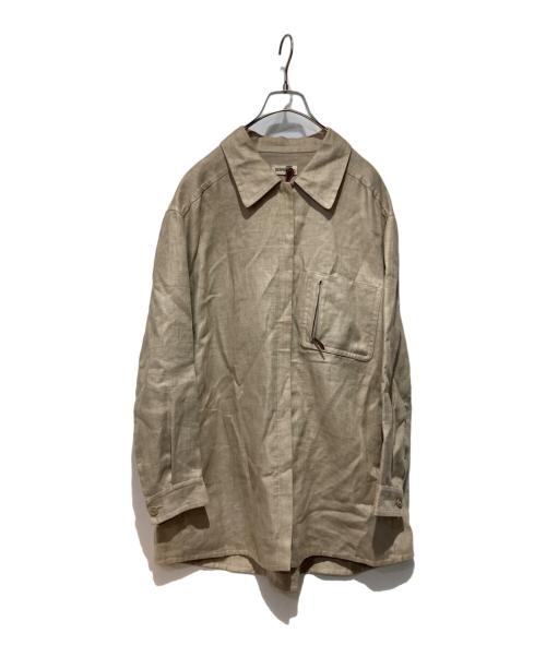 HERMES（エルメス）HERMES (エルメス) リネンジャケット ベージュ サイズ:48の古着・服飾アイテム