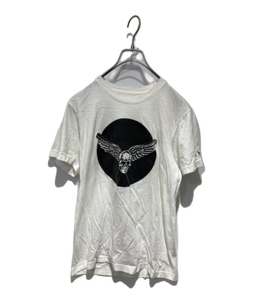 CHROME HEARTS（クロムハーツ）CHROME HEARTS (クロムハーツ) ウイングクレセントムーン Tシャツ ホワイト×ブラック サイズ:Sの古着・服飾アイテム