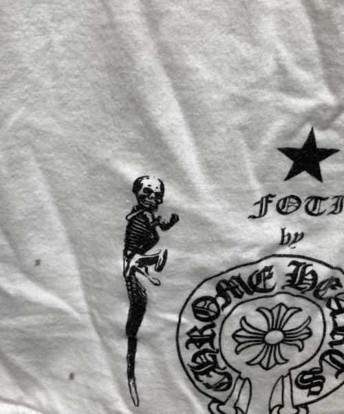 CHROME HEARTS（クロムハーツ）CHROME HEARTS (クロムハーツ) ウイングクレセントムーン Tシャツ ホワイト×ブラック サイズ:Sの古着・服飾アイテム