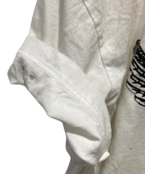 CHROME HEARTS（クロムハーツ）CHROME HEARTS (クロムハーツ) ウイングクレセントムーン Tシャツ ホワイト×ブラック サイズ:Sの古着・服飾アイテム